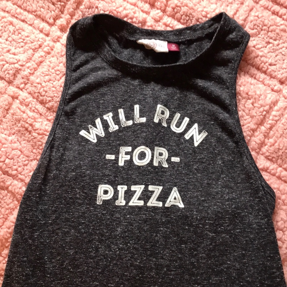 Will run for pizza flowy tank